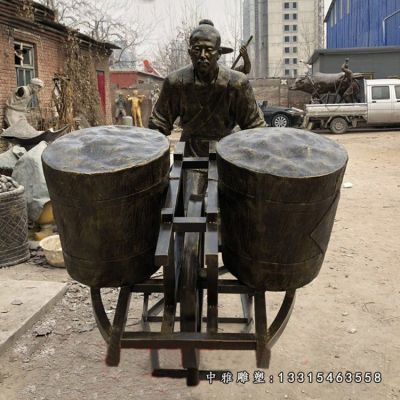 广场铜雕搬运工