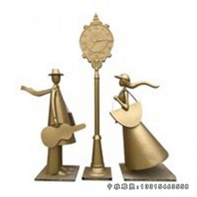 抽象人物广场铜雕