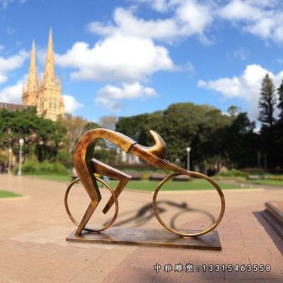 铜雕公园抽象人物