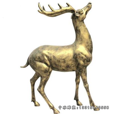 铜雕广场小鹿