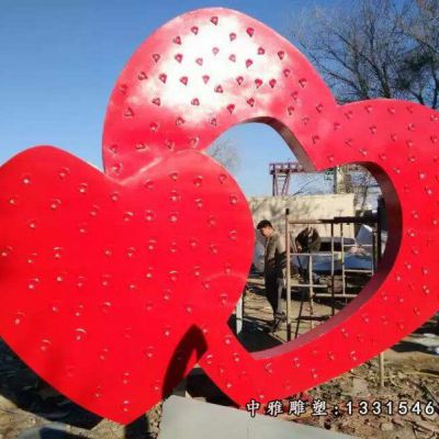 不锈钢爱心景观雕塑