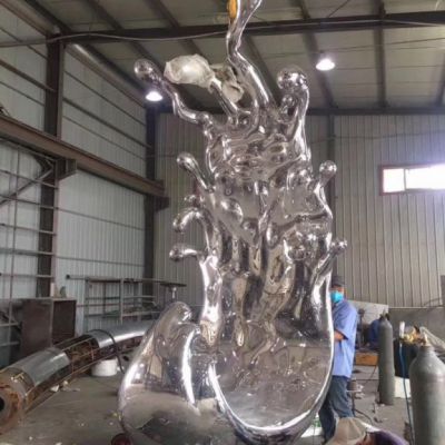 不锈钢海浪景观雕塑