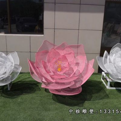 镂空不锈钢花朵雕塑