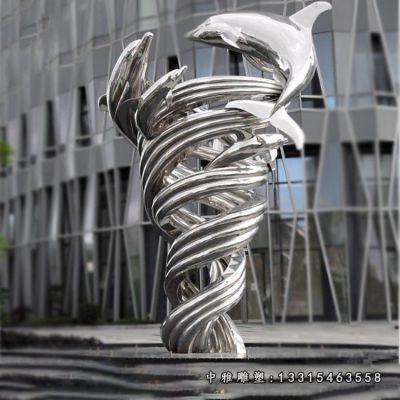 不锈钢公园海豚