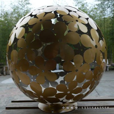 不锈钢广场圆球雕塑