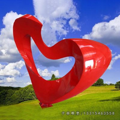公园不锈钢爱心雕塑