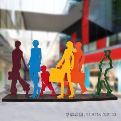 不锈钢广场购物人物雕塑