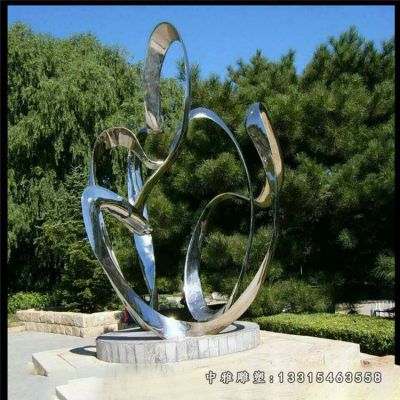 不锈钢景观飘带雕塑