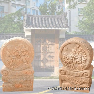 石雕庭院抱鼓石