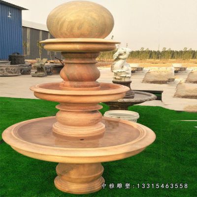 招财石雕风水球