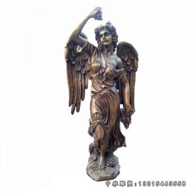 铜雕广场西方天使