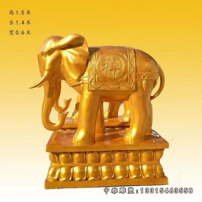 铜雕招财大象雕塑