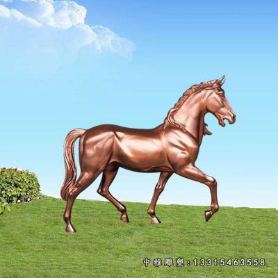 公园铜马雕塑