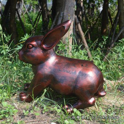 动物铜雕兔子