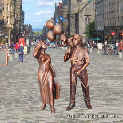 铜雕广场人物