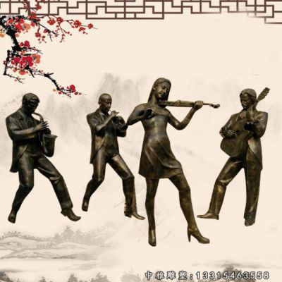 铜雕音乐人物雕像
