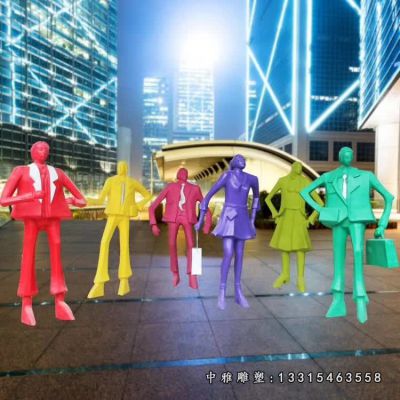 时尚购物人物不锈钢雕塑