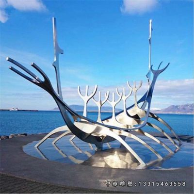 戏水海豚不锈钢雕塑