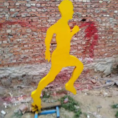 不锈钢广场运动人物雕塑