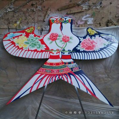 不锈钢彩色风筝雕塑