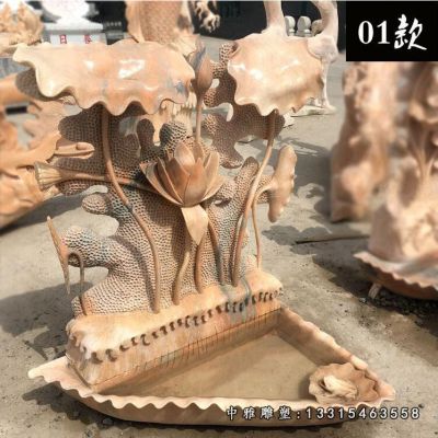 流水池景观石雕雕塑