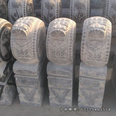 石雕宅门抱鼓雕塑