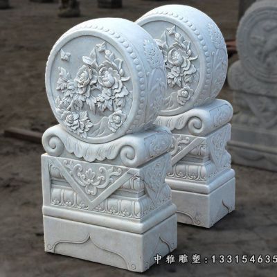 石雕宅门抱鼓石
