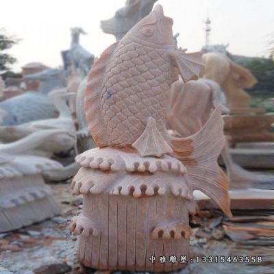 石雕公园动物鱼