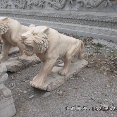 石雕下山老虎雕塑