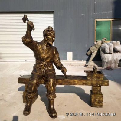 铜雕木匠鲁班雕塑