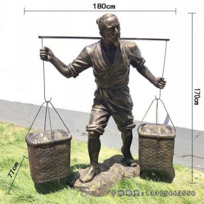 农耕铜雕文化人物