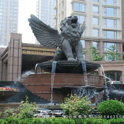 广场铜雕喷泉