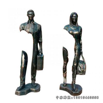 广场人物铜雕