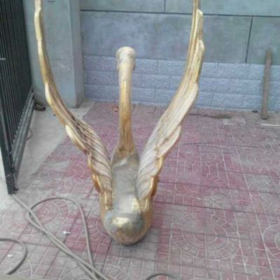 公园天鹅铜雕雕塑