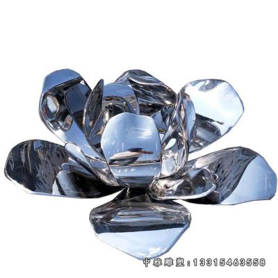 景观不锈钢荷花雕塑