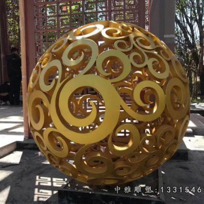 不锈钢圆球景观雕塑