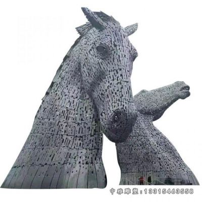 大型不锈钢马雕塑