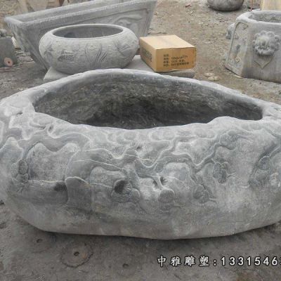 石雕异形花盆雕塑