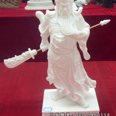 石雕古代人物关公