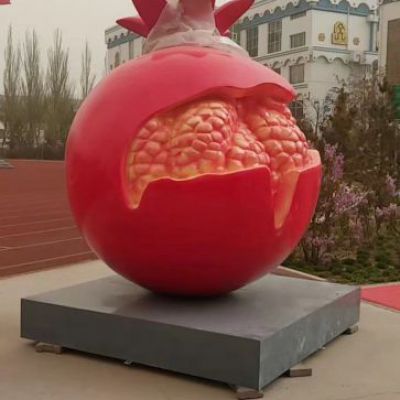 玻璃钢水果石榴雕塑