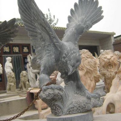 石雕动物鹰摆件