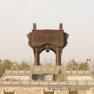 四足铜雕鼎雕塑