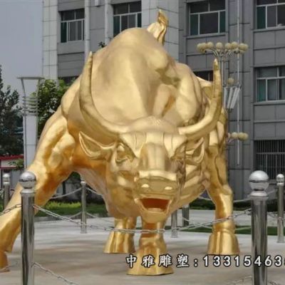 广场铜雕动物牛