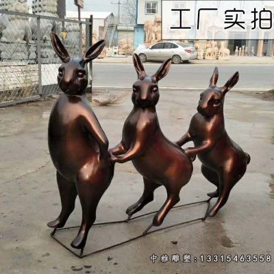 袋鼠铜雕动物雕塑