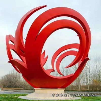 不锈钢动物凤凰雕塑
