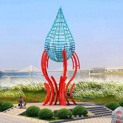 不锈钢广场灯泡雕塑