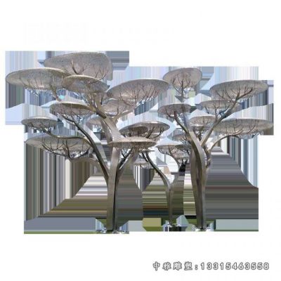 不锈钢广场蘑菇雕塑