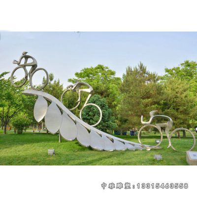 不锈钢广场树叶雕塑