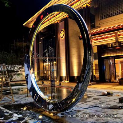圆环景观不锈钢雕塑