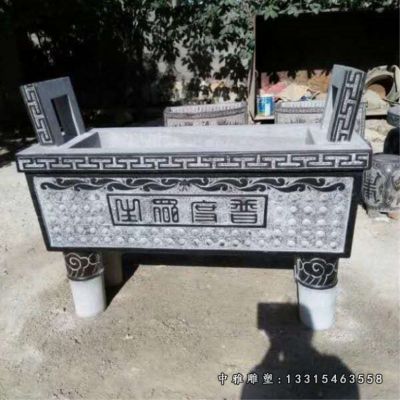 石雕四足鼎雕塑